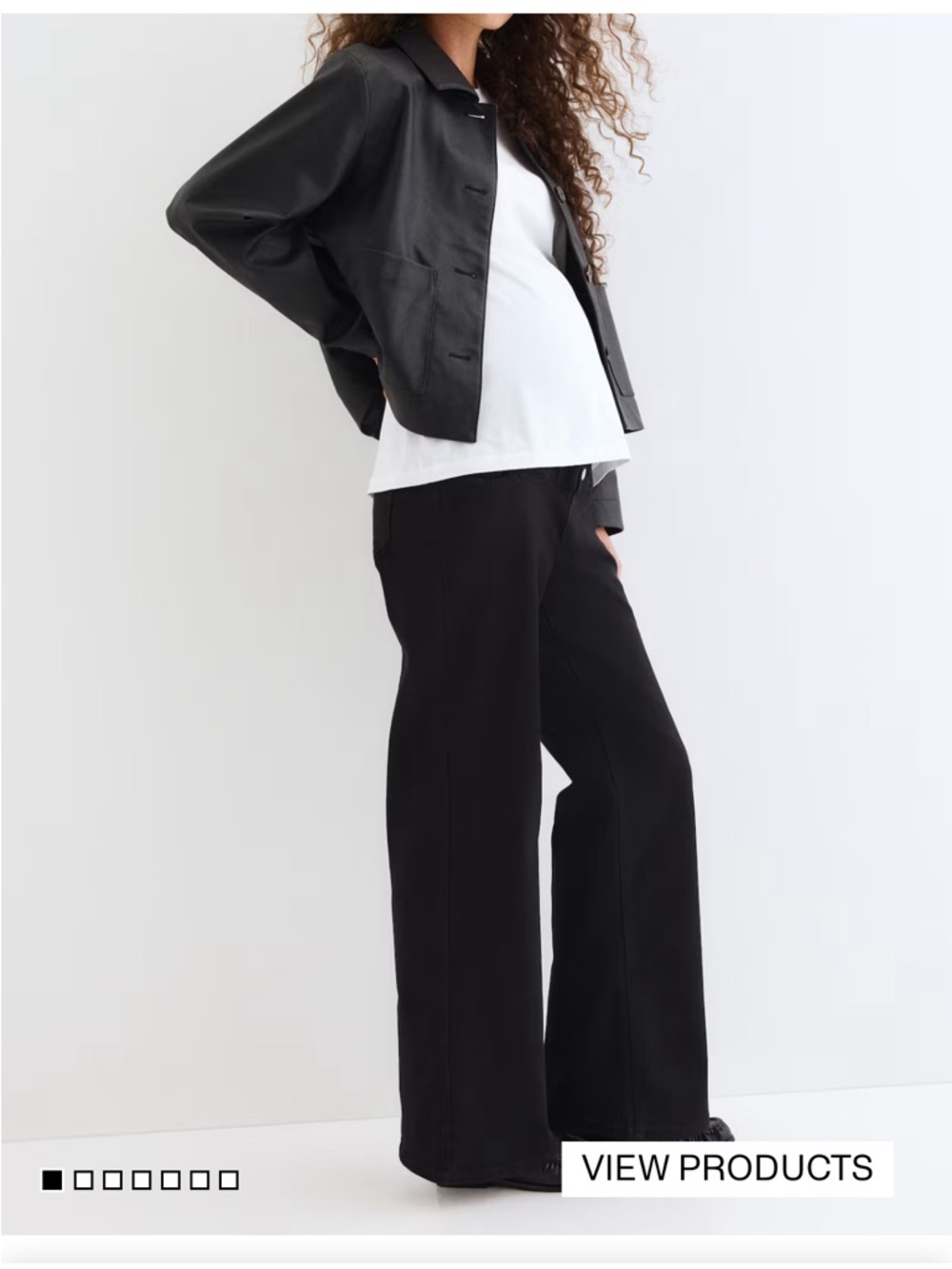Wide Leg Black Maternity Pants - MAMA WIDE JEANS